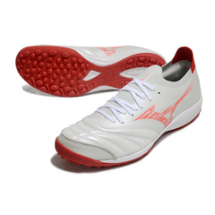 Chuteira Society TF Mizuno Neo Sala Branca e Vermelha