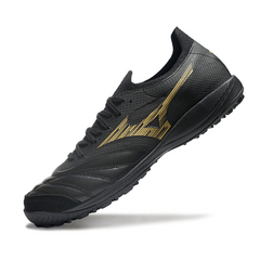 Chuteira Society TF Mizuno Neo Sala Preta e Dourada