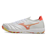 Chuteira Society TF Mizuno Neo Sala Branca, Laranja e Amarela