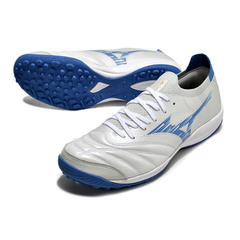 Chuteira Society TF Mizuno Neo Sala Branca e Azul-Clara