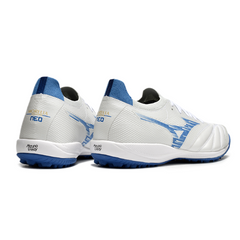Chuteira Society TF Mizuno Neo Sala Branca e Azul-Clara