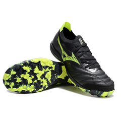 Mizuno Neo Sala TF Black and Light Green Society Football Boots