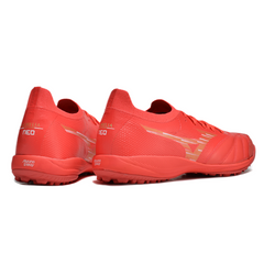 Chuteira Society TF Mizuno Neo Sala Vermelha e Amarela