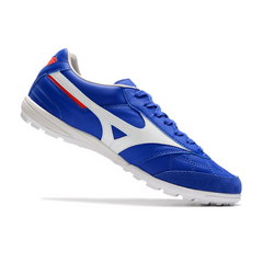 Chuteira Society Mizuno Morelia Sala TF Azul e Branca - VENI Futebol