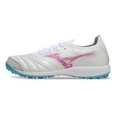 Chuteira Society TF Mizuno Neo Sala Branca, Rosa e Azul