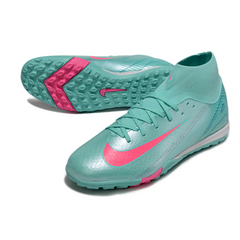 Chuteira Society TF Nike Zoom Mercurial Superfly 10 Academy Azul-Clara