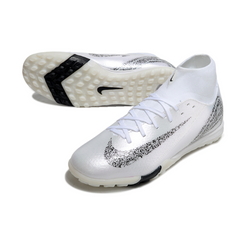 Chuteira Society Nike Zoom Mercurial Superfly 10 Academy TF Branca e Preta