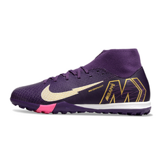 Chuteira Society TF Nike Zoom Mercurial Superfly 10 Academy Pack Mbappe Purple
