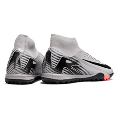 Chuteira Society TF Nike Zoom Mercurial Superfly 10 Elite Cinza e Preta