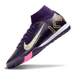 Chuteira Society Nike Zoom Mercurial Superfly 10 Elite TF Mbappé Roxa Pack