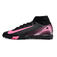 Chuteira Society TF Nike Zoom Mercurial Superfly 10 Elite Preta e Rosa