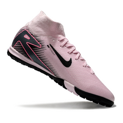 Chuteira Society TF Nike Zoom Mercurial Superfly 10 Elite Rosa e Preta