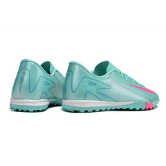 Chuteira Society TF Nike Zoom Mercurial Vapor 16 Academy Light Azul e Rosa