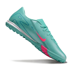 Chuteira Society TF Nike Zoom Mercurial Vapor 16 Academy Light Azul e Rosa