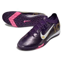 Chuteira Society Nike Zoom Mercurial Vapor 16 Elite TF Roxa Mbappe Pack