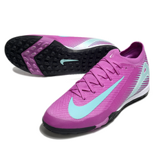 Chuteira Society TF Nike Zoom Mercurial Vapor 16 Elite Roxa e Azul-Clara