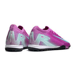 Chuteira Society TF Nike Zoom Mercurial Vapor 16 Elite Roxa e Azul-Clara