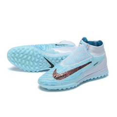 Chuteira Society Nike Phantom GX Elite DF TF Azul Claro - VENI Futebol