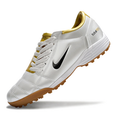 Chuteira Society TF Nike Total 90 III Cinza e Dourada