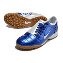 Chuteira Society TF Nike Total 90 III Azul e Branca