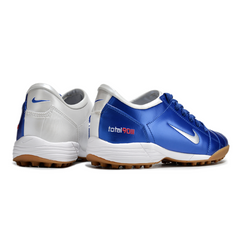 Chuteira Society TF Nike Total 90 III Azul e Branca