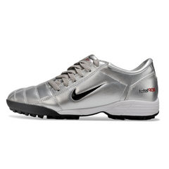 Chuteira Society TF Nike Total 90 III Prateada, Preta e Vermelha