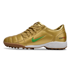 Chuteira Society TF Nike Total 90 III Dourada e Verde