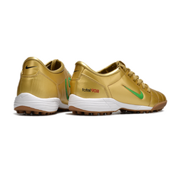Chuteira Society TF Nike Total 90 III Dourada e Verde