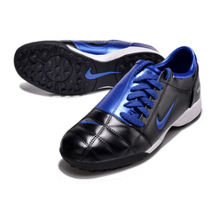Chuteira Society TF Nike Total 90 III Preta e Azul