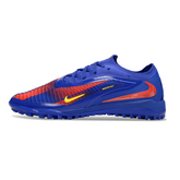 Chuteira Society Nike Phantom 6 Elite TF Azul, Vermelha e Amarela