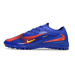 Chuteira Society Nike Phantom 6 Elite TF Azul, Vermelha e Amarela