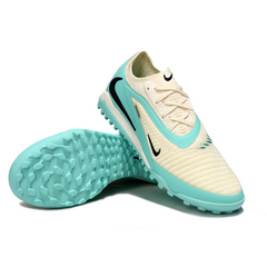 Chuteira Society Nike Phantom 6 Elite TF Branca e Azul Claro