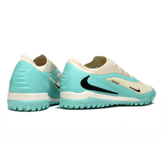 Chuteira Society Nike Phantom 6 Elite TF Branca e Azul Claro