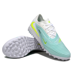 Chuteira Society Nike Phantom 6 Elite TF Branca e Verde Acqua