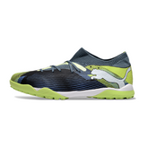 Chuteira Society TF Puma Future 7 Azul e Verde
