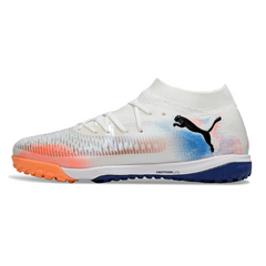 Puma Future 8 TF White, Orange and Light Blue Society Football Boots