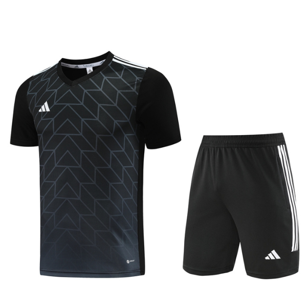 Conjunto Adidas Camiseta + Short Preta - VENI Futebol