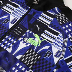 Conjunto de Frio Puma Blusão + Calça Azul, Branco e Preto - VENI Futebol