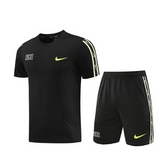Conjunto Nike Camiseta + Short Preta e Verde - VENI Futebol