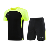 Nike T-Shirt + Shorts Set in Black and Light Green