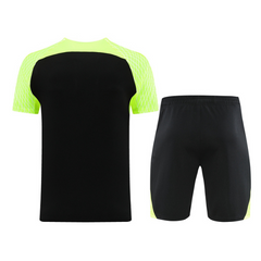 Nike T-Shirt + Shorts Set in Black and Light Green