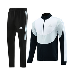Conjunto de Frio Adidas Jaqueta + Calça Branca e Preta - VENI Futebol