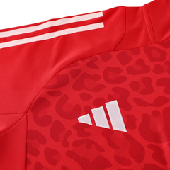 Conjunto de Frio Adidas Vermelho, Amarelo e Preto com Blusa de 1/4 de Zíper e Calça