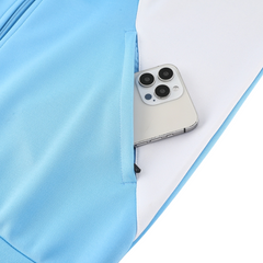 Adidas Cold Weather Set: Jacket + Pants, Light Blue, White and Black