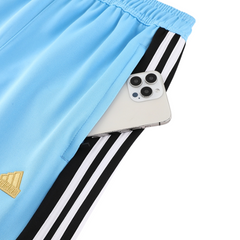 Conjunto de Frio Adidas Azul, Branco e Preto com Casaco e Calça