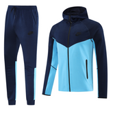 Conjunto de Frio Nike Azul Dark e Light com Casaco e Calça