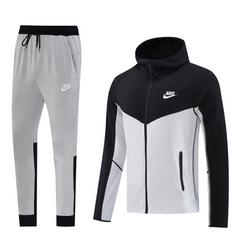 Conjunto de Frio Nike Preto e Cinza com Casaco e Calça