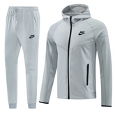 Conjunto de Frio Nike Tech Fleece Cinza com Casaco e Calça
