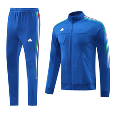 Conjunto de Frio Adidas Azul, Verde, Branco e Vermelho com Jaqueta e Calça