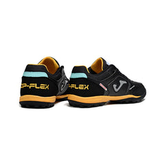 Chuteira Society TF Joma Top Flex Preta e Laranja